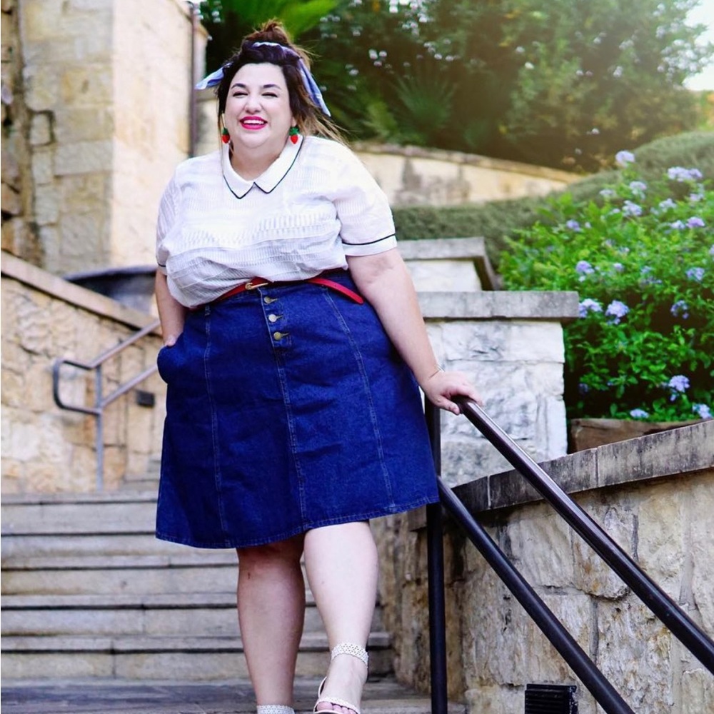 Modcloth sheer blouse 4X